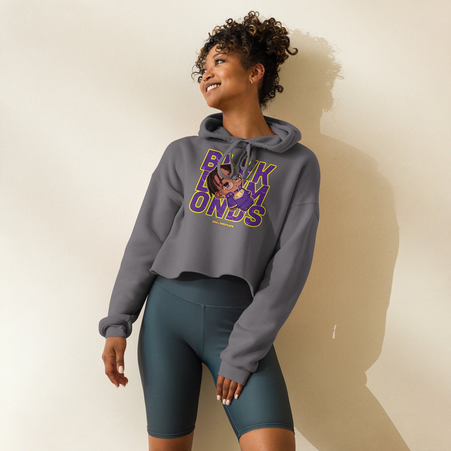 SHINING DIVMOND - Women's Cropped Hoodie