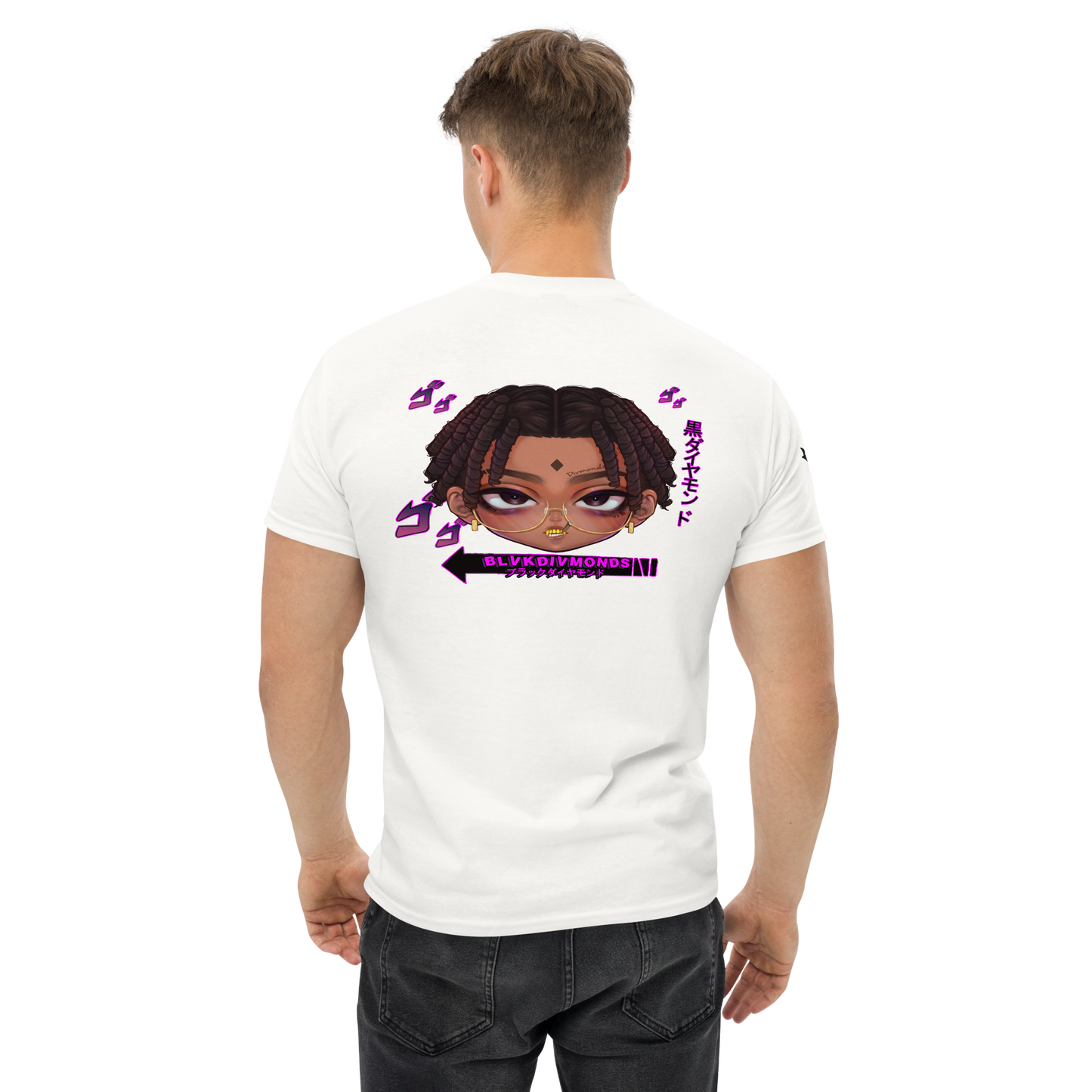 DIVMOND HEAD- POCKET TEE - WHITE