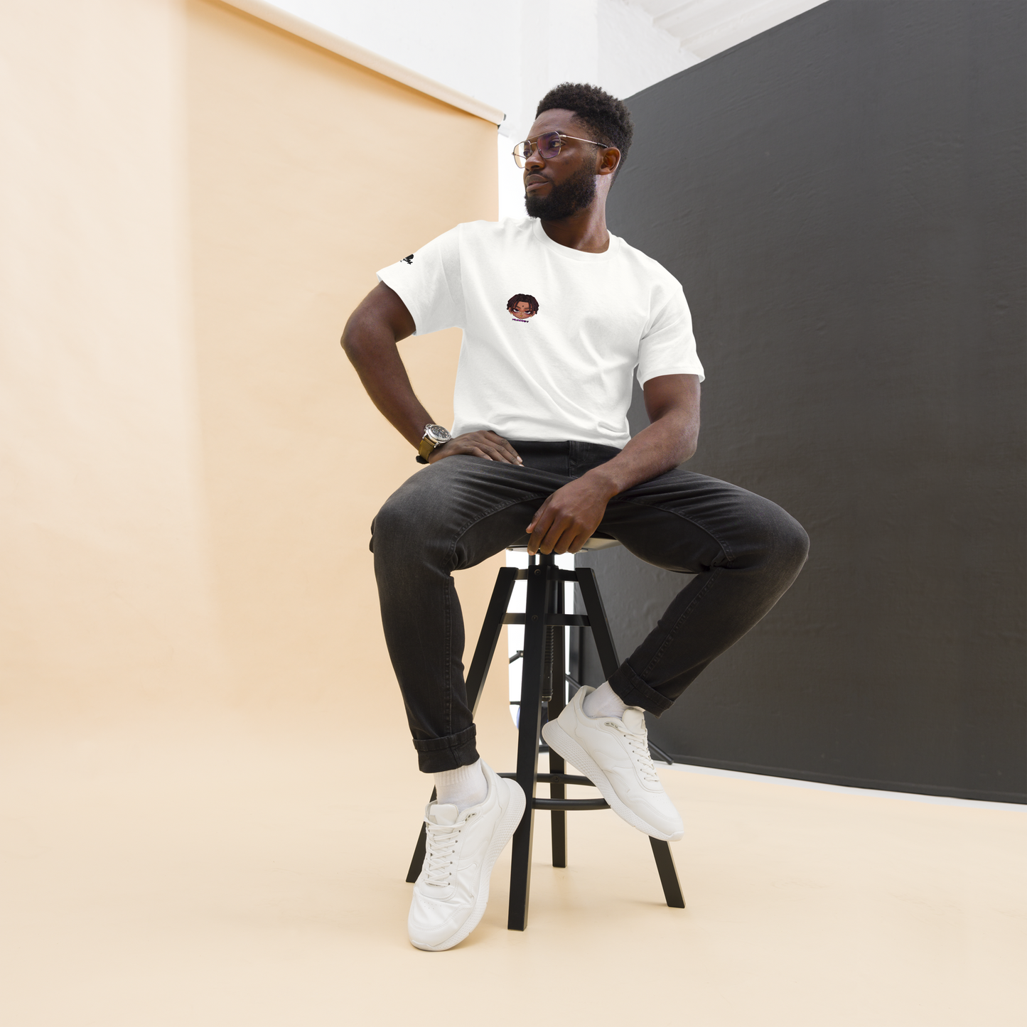 DIVMOND HEAD- POCKET TEE - WHITE